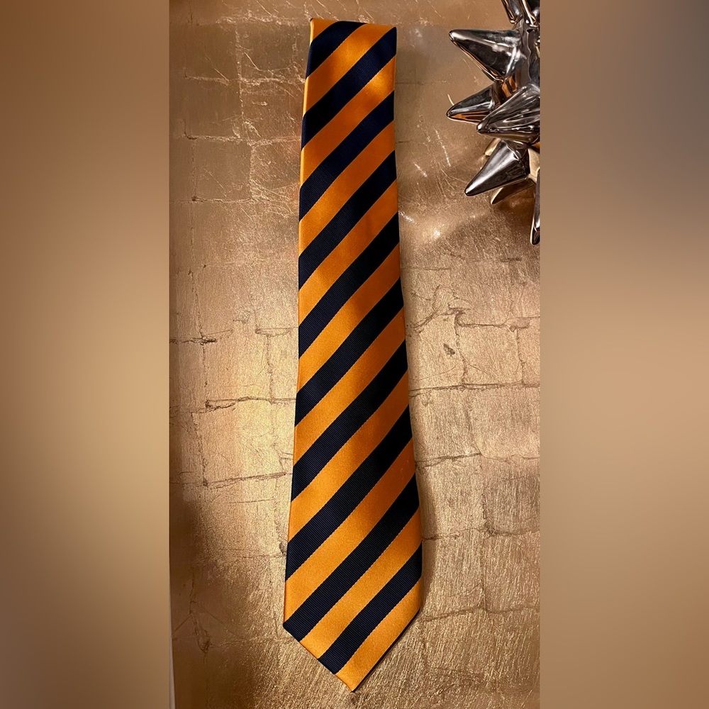 Puccini Orange/Navy Striped Tie